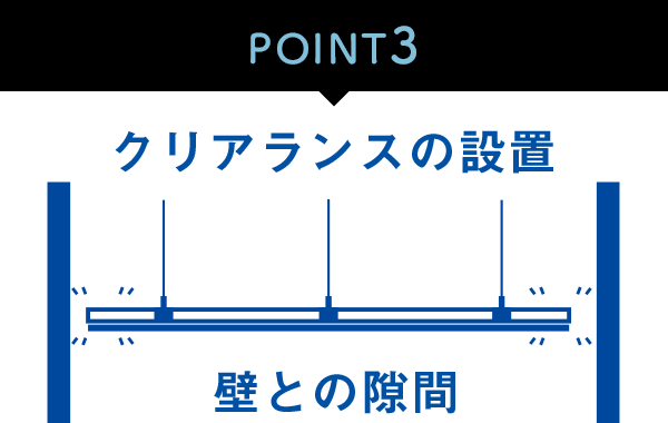 クリアランスの設置